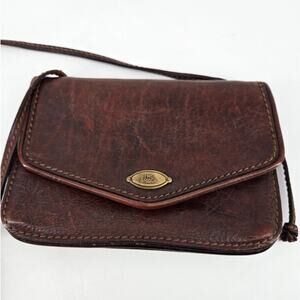 Vintage The Bridge Italian Crossbody Brown Small Leather Purse